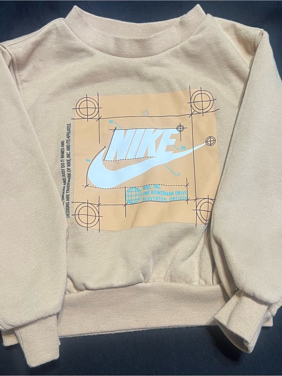 Nike Other - Nike Beige Graphic boys Sweatshirt 2t with White Logo